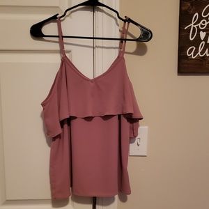 Mauve Cold Shoulder tank